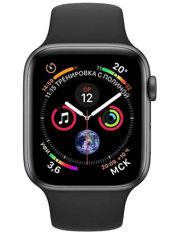 Apple Watch Series 4 (GPS + LTE) 44mm Space Gray Aluminum Black Sport Band (MTUW2 / MTVU2) 5/5 б/у